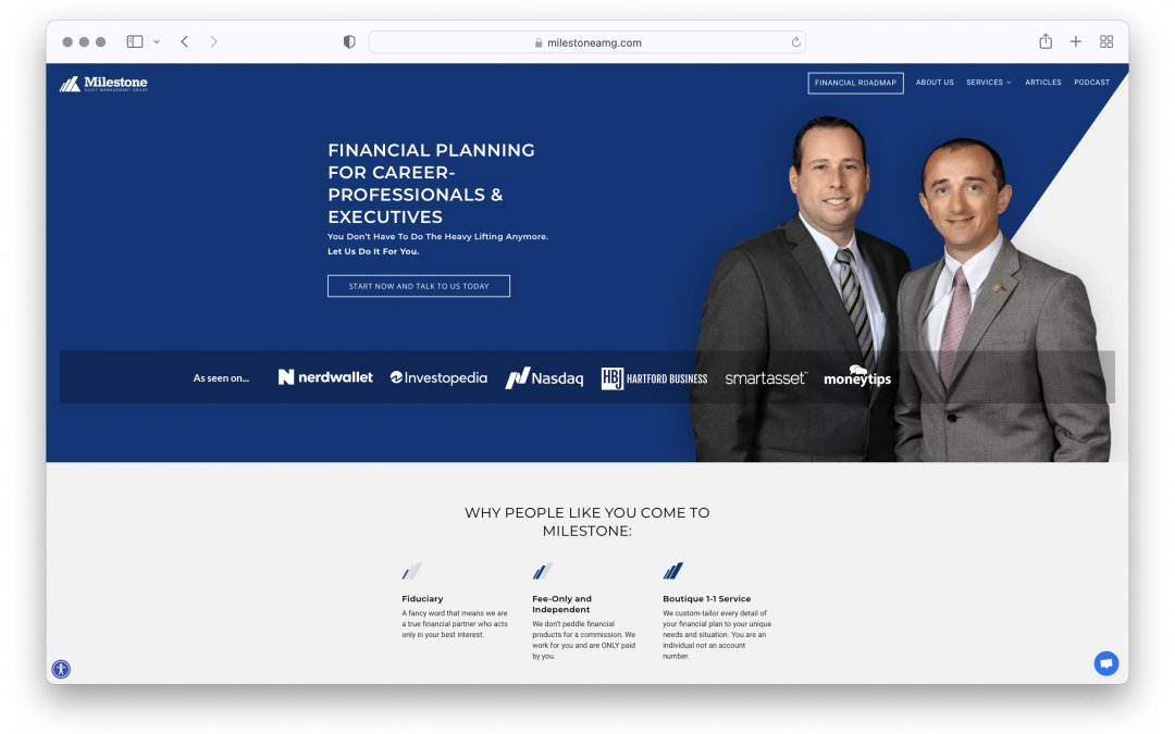 How to leverage your Financial Advisor Website – Case Study