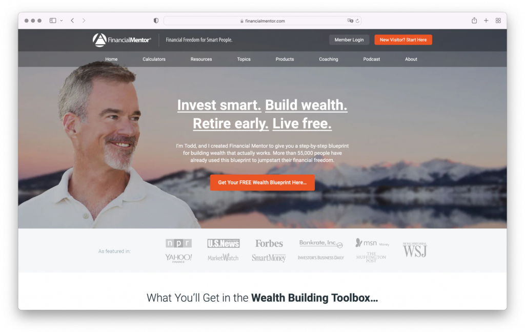 financial-mentor-website-homepage