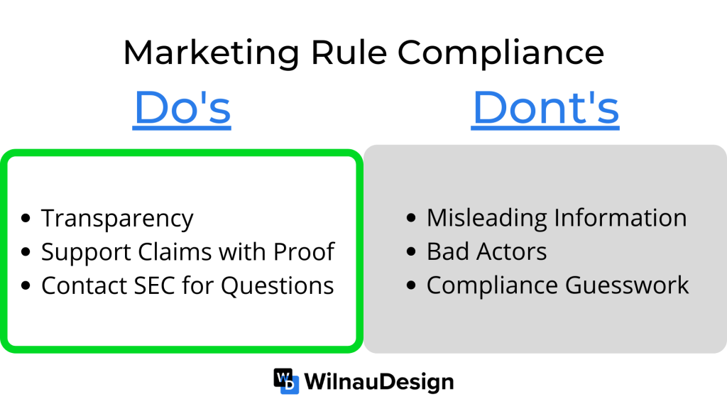 Marketing Rule Compliance - Do's & Dont's
